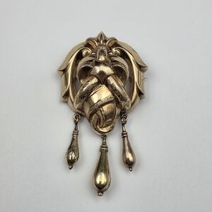 Antique 19th Century Gold/Gold Filled Brooch C-Clasp Pin 10.1g